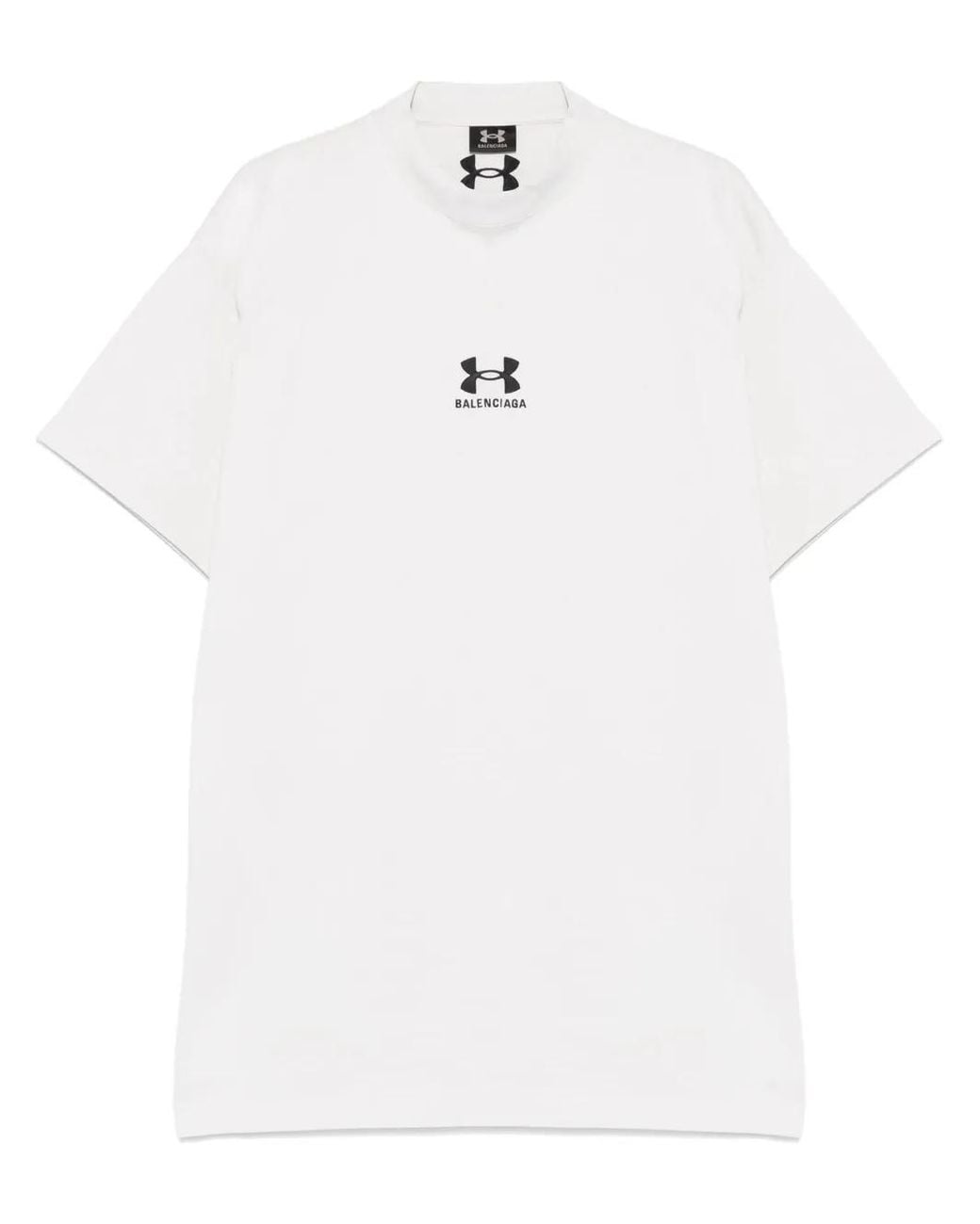 Balenciaga White X Under Armour Logo-Print T-Shirt