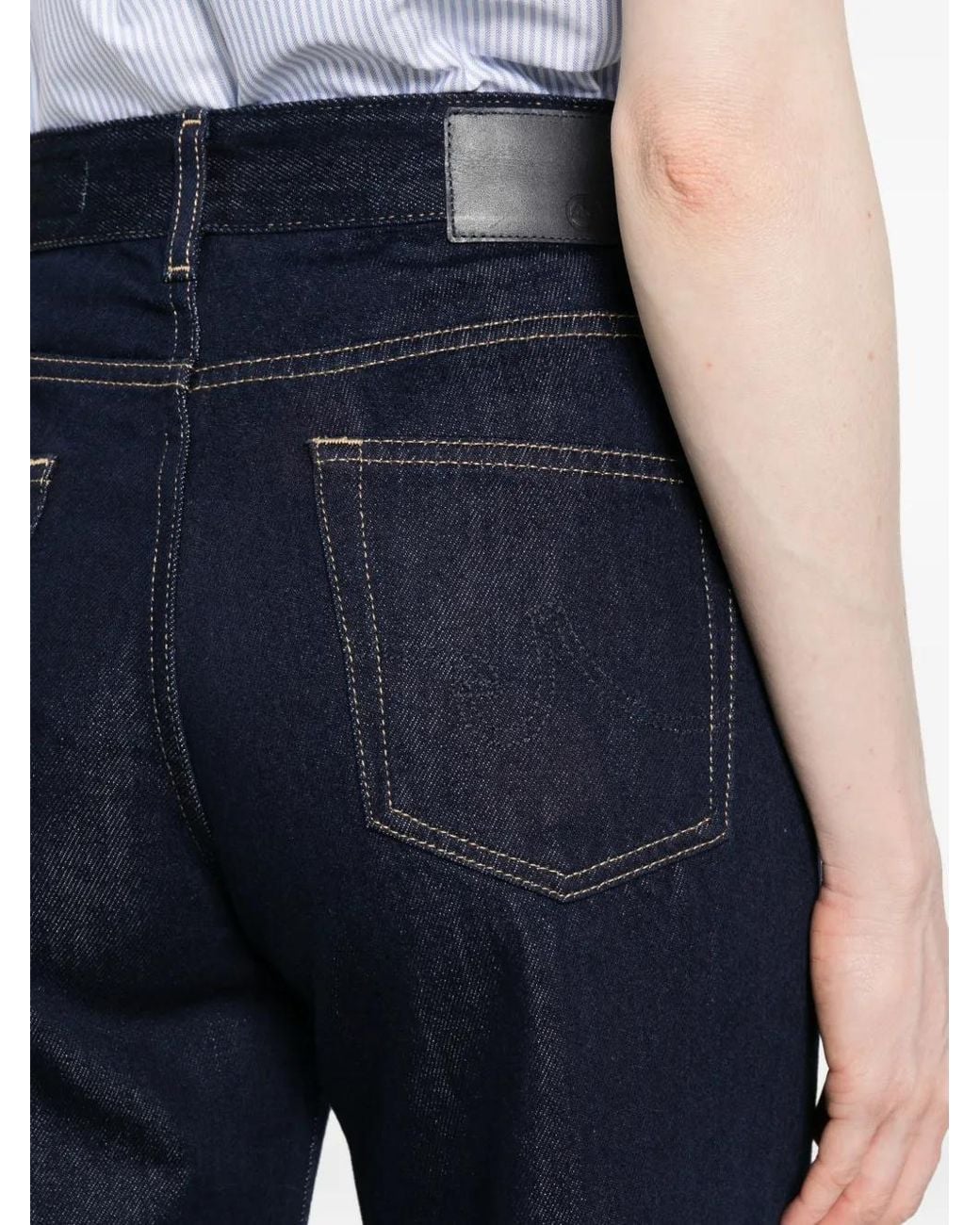 AG Jeans Blue Saige Wide-Leg Jeans