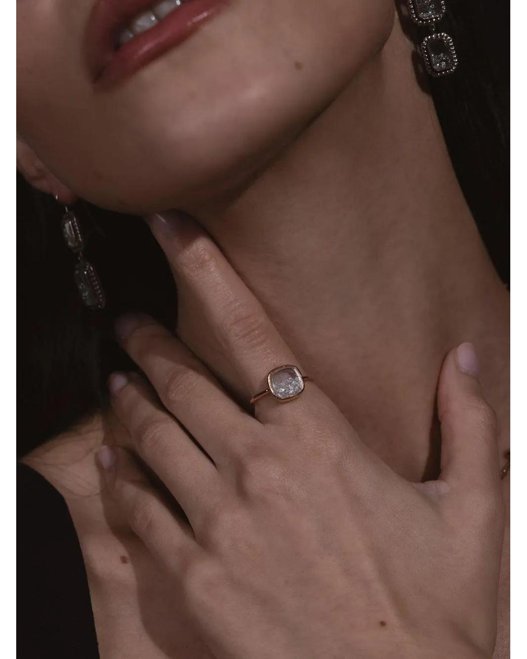 Moritz Glik Metallic Diamond Shaker Ring