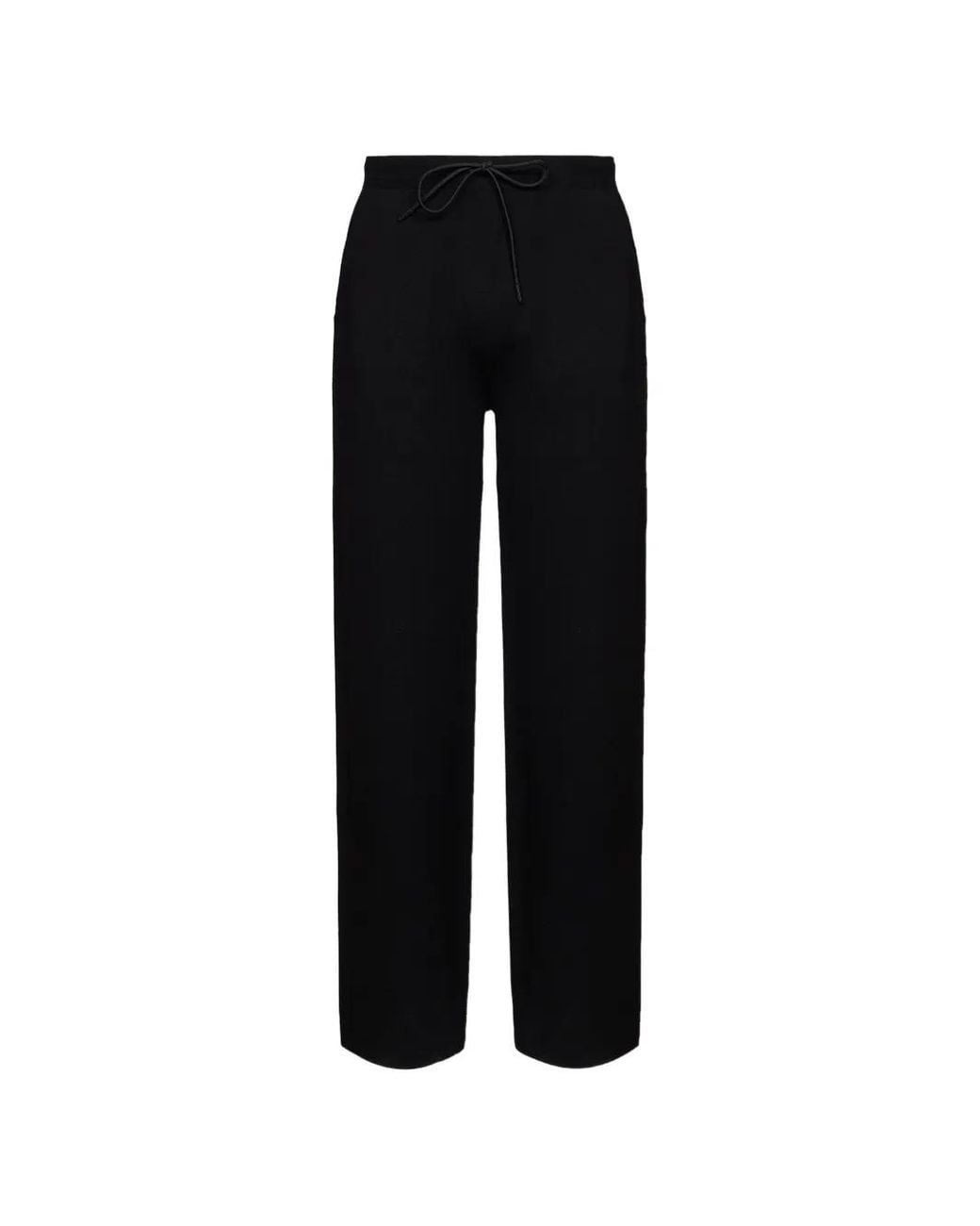 Hevò Black Drawstring-Waist Knit Trousers for men