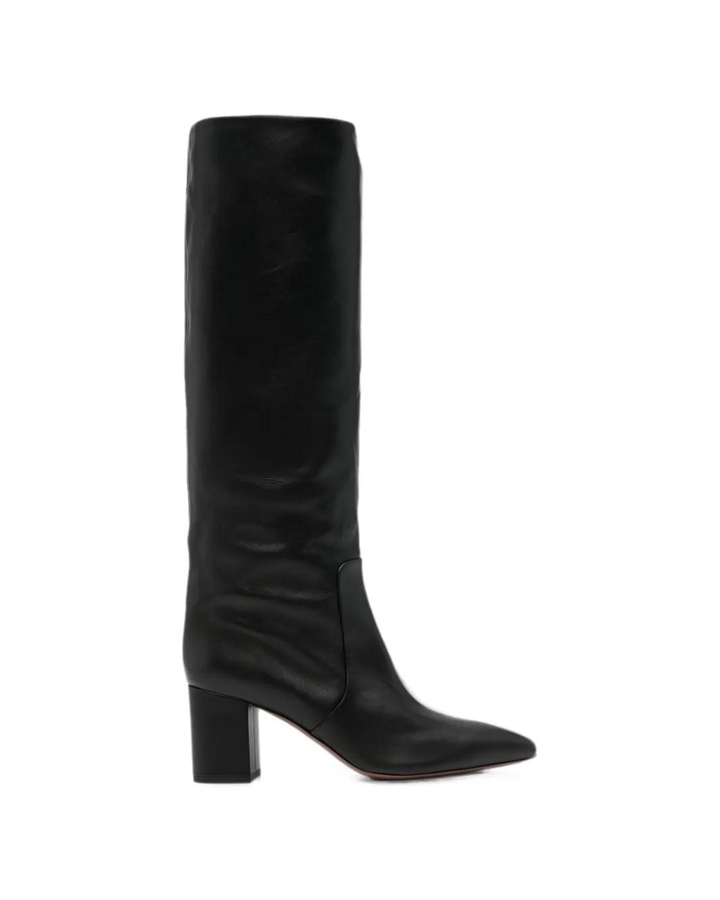 Paris Texas Black Anja Pointed-Toe Pull-On Boots