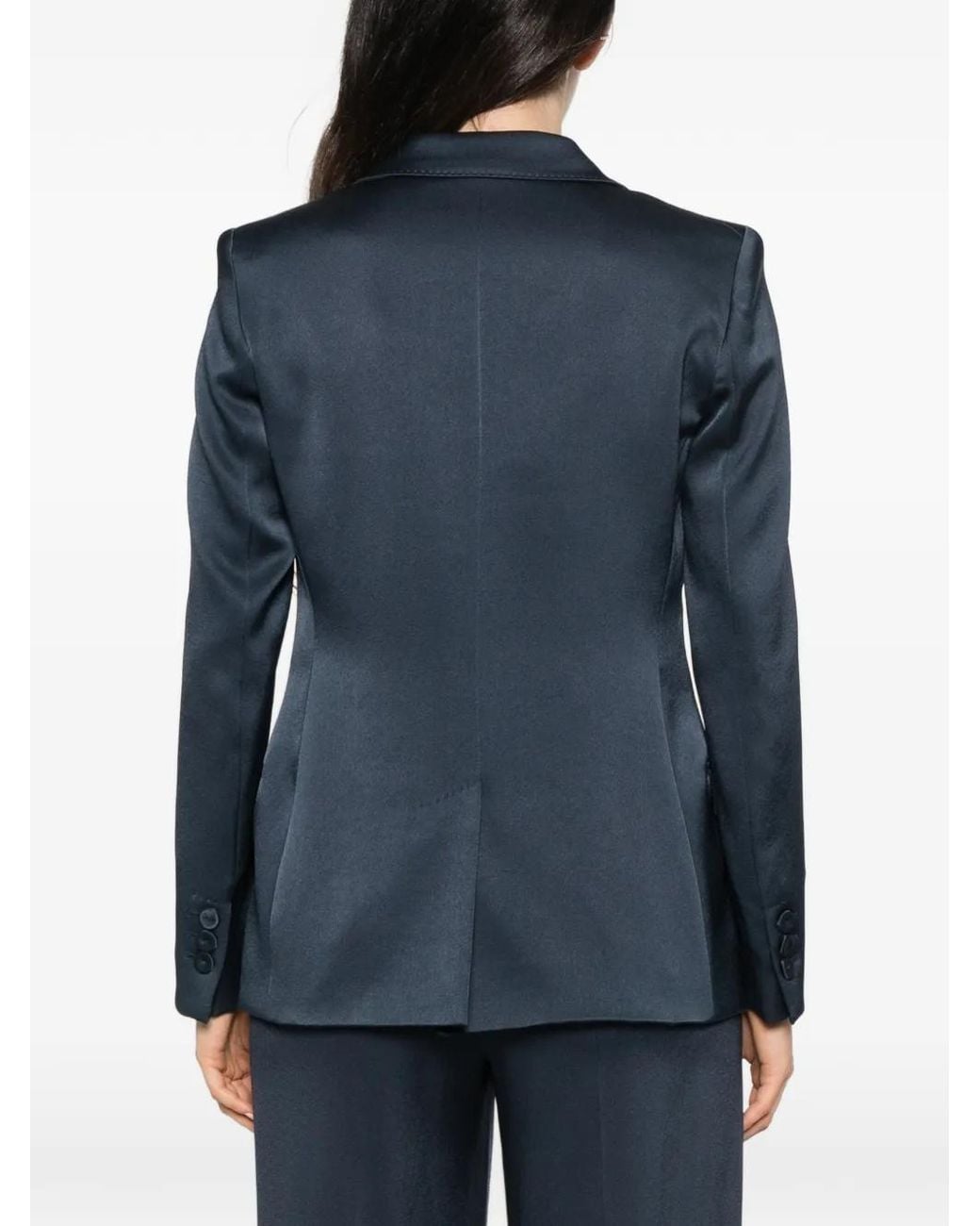 Marella Blue Peak-Lapels Blazer