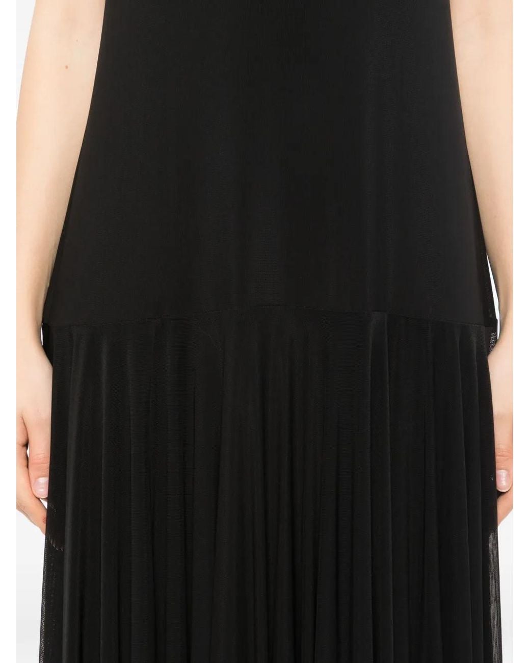 JNBY Black Asymmetric-Hem Dress