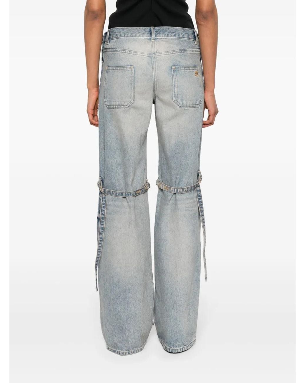 Courreges Blue Baggy Denim Jeans