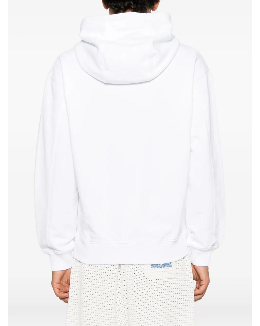 Casablanca White Hoodie À Logo Brodé for men