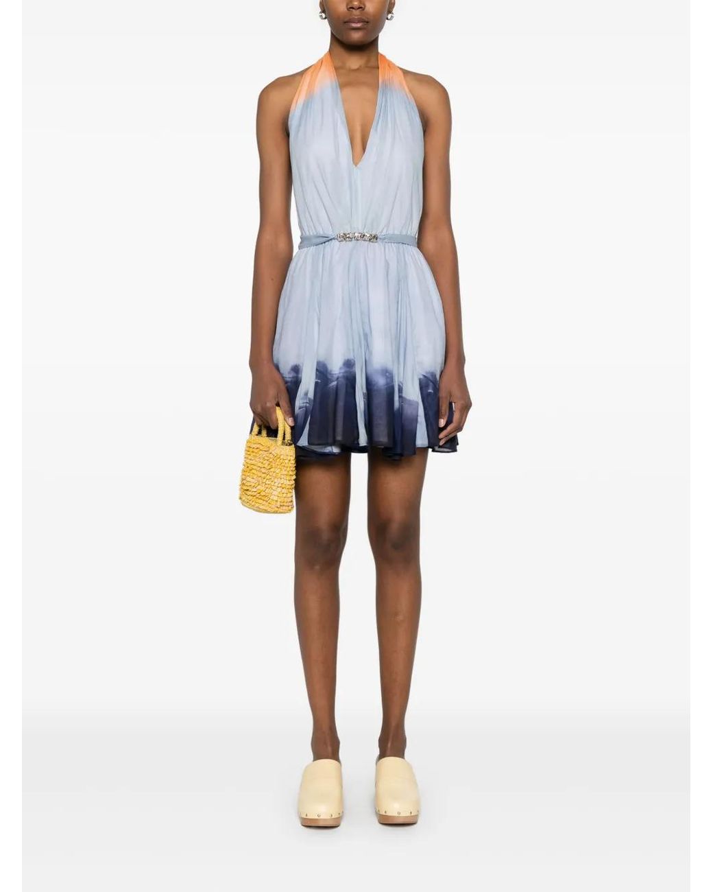 Maje Tie-Dye Mini Dress in Blue | Lyst