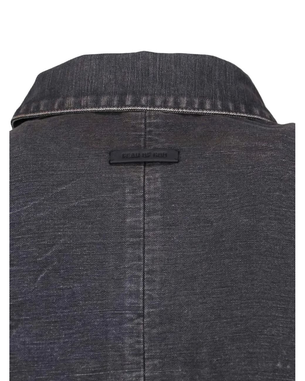 Fear Of God Blue Denim Utility Jacket for men