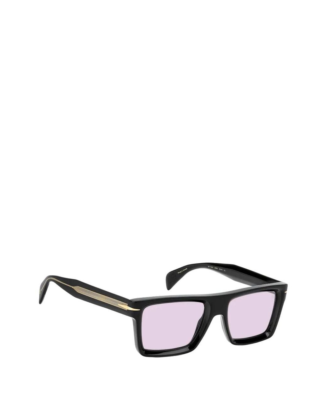 David Beckham Black Square-Frame Sunglasses for men