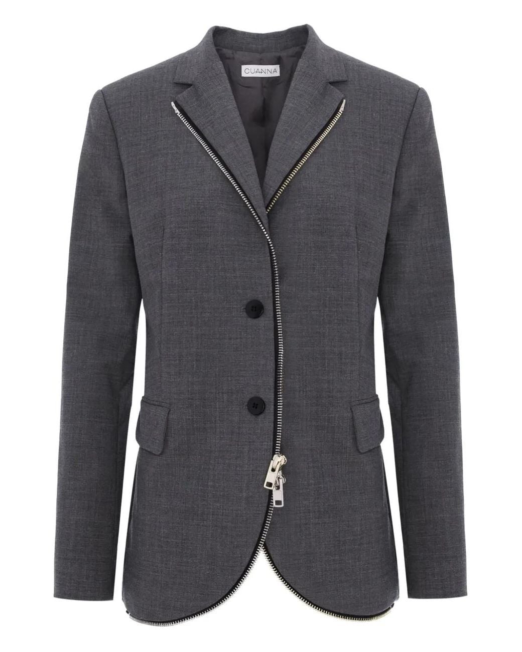 CuAnna Gray Wanda Zip-Up Jacket
