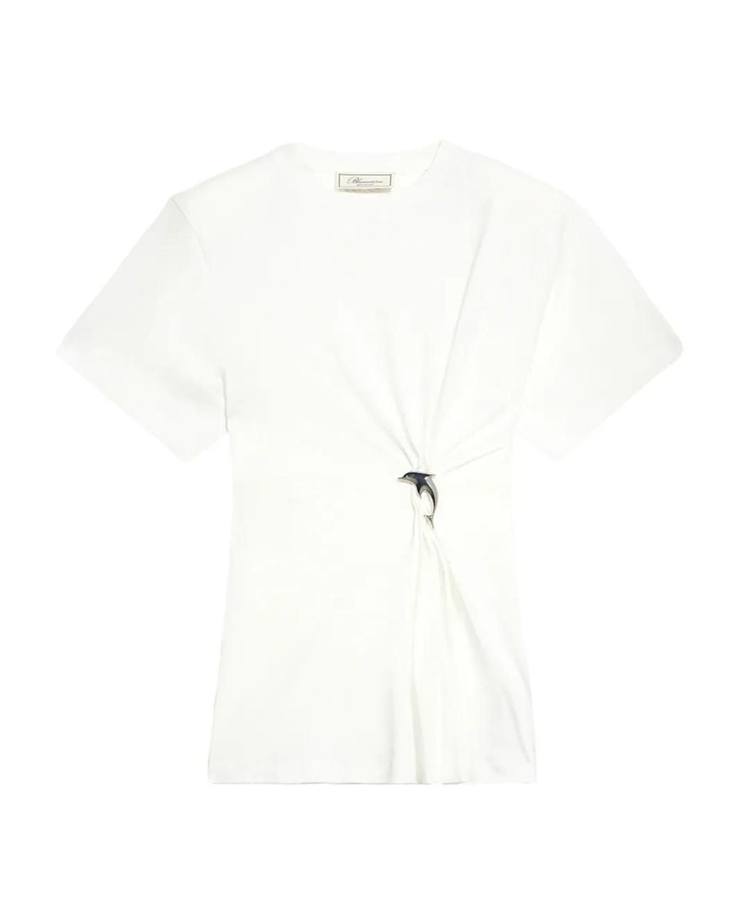 Blumarine White Dolphin-Detail T-Shirt