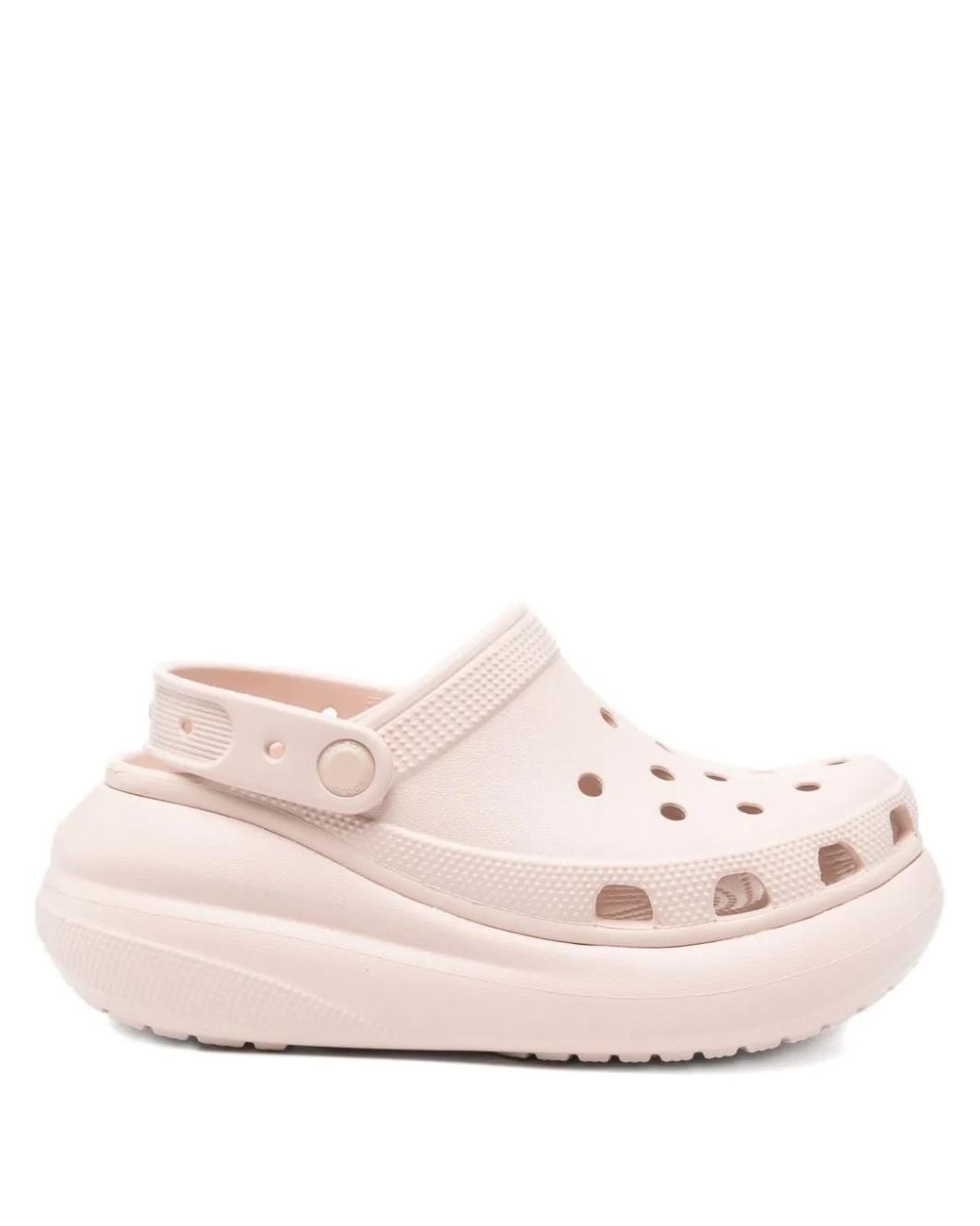 CROCSTM Pink Platform Perforated Clogs
