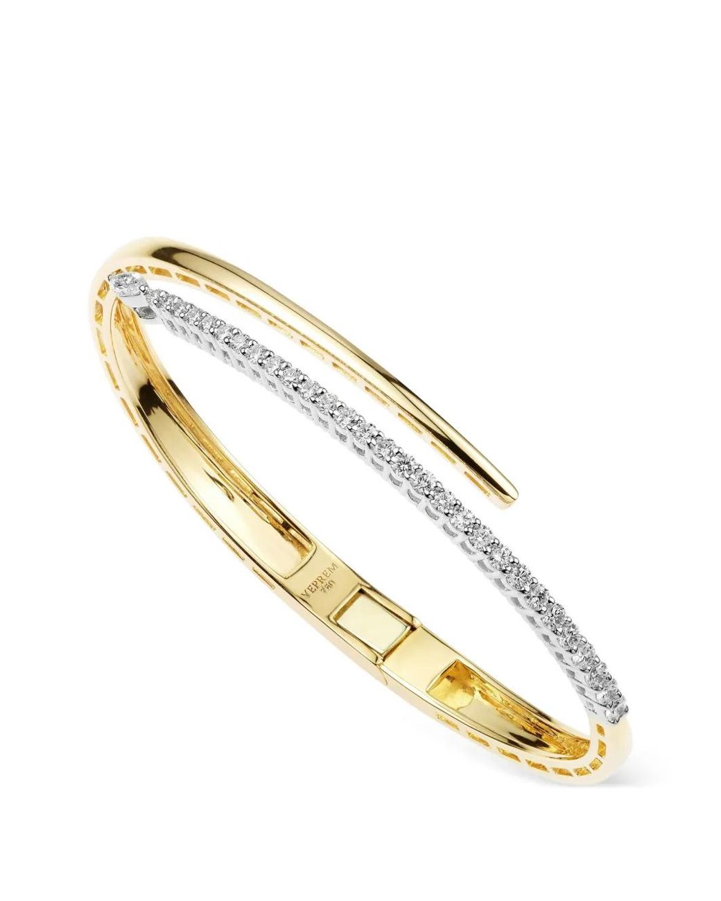 YEPREM Metallic Strada Diamond Bypass Bracelet