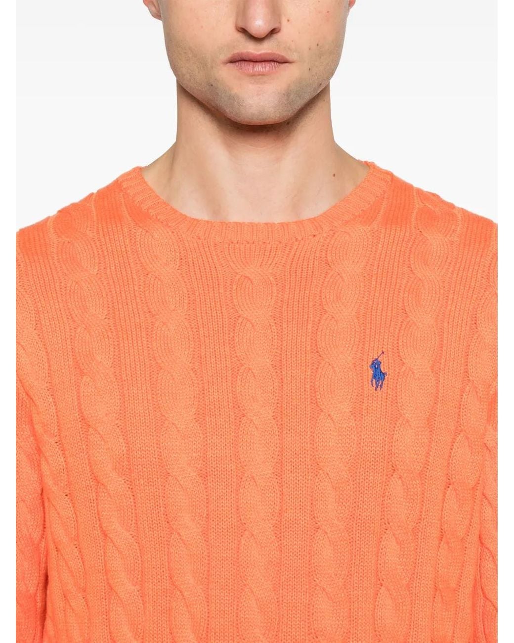 Polo Ralph Lauren Orange Polo Pony-Embroidered Sweater for men