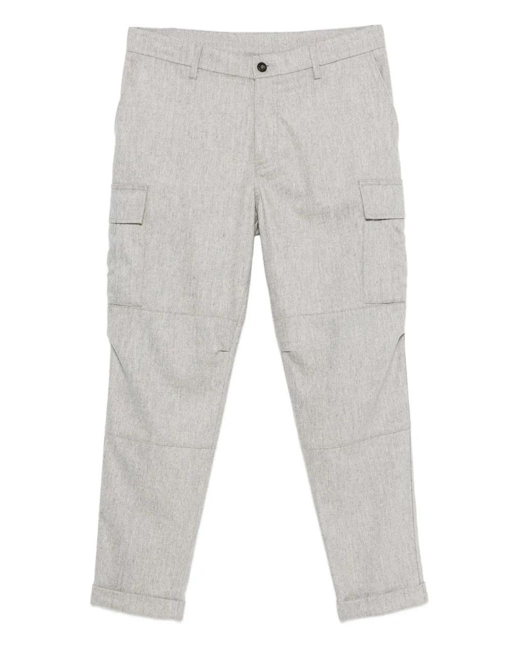 Eleventy Gray Cargo-Pockets Trousers for men
