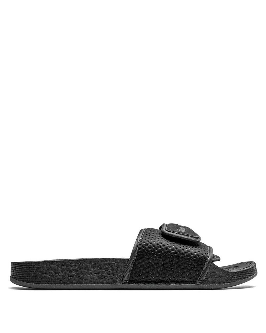 adidas X Pharrell Williams Chancletas Hu Slides in Black for Men | Lyst