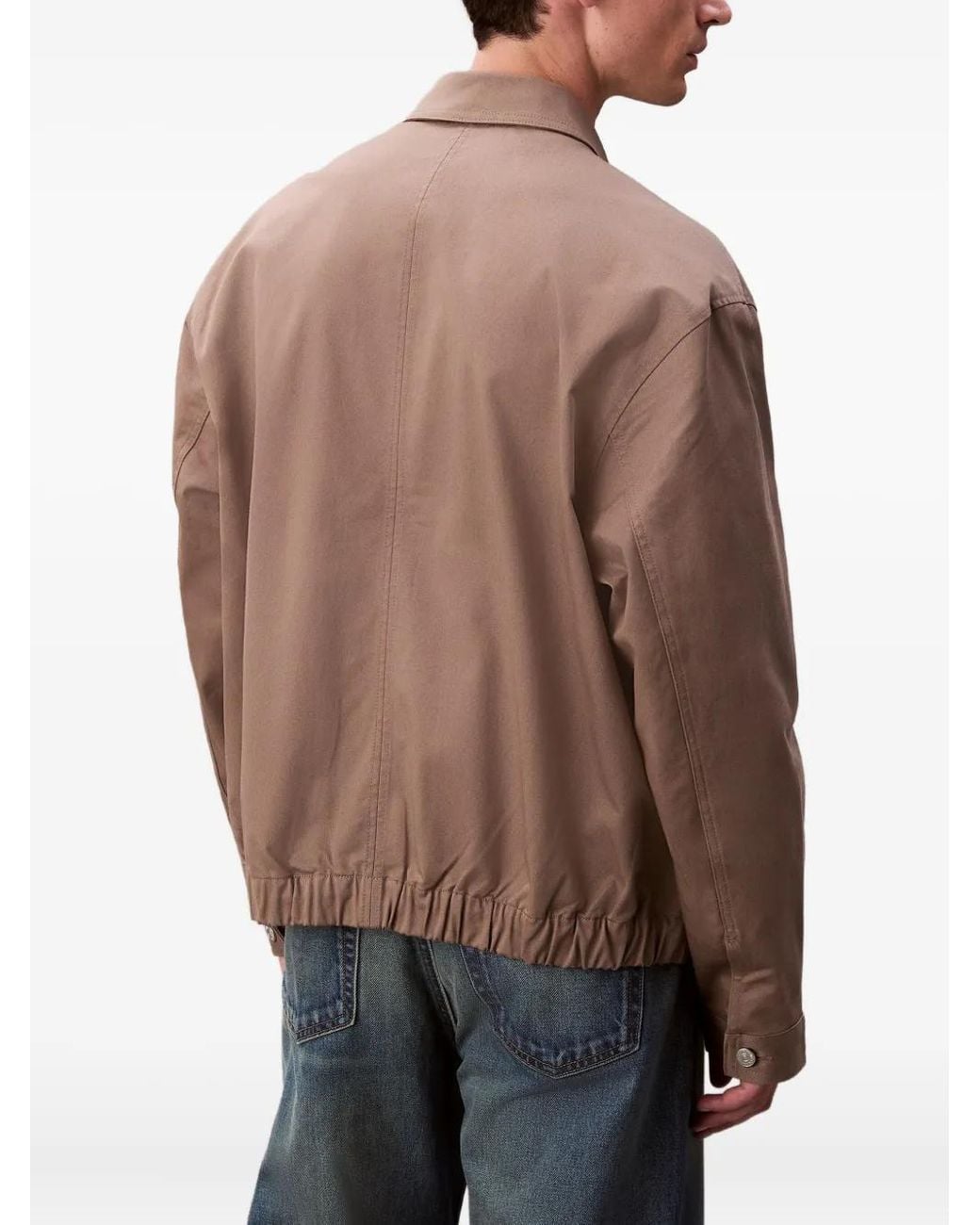 Calvin Klein Brown Pocket Zip Jacket for men
