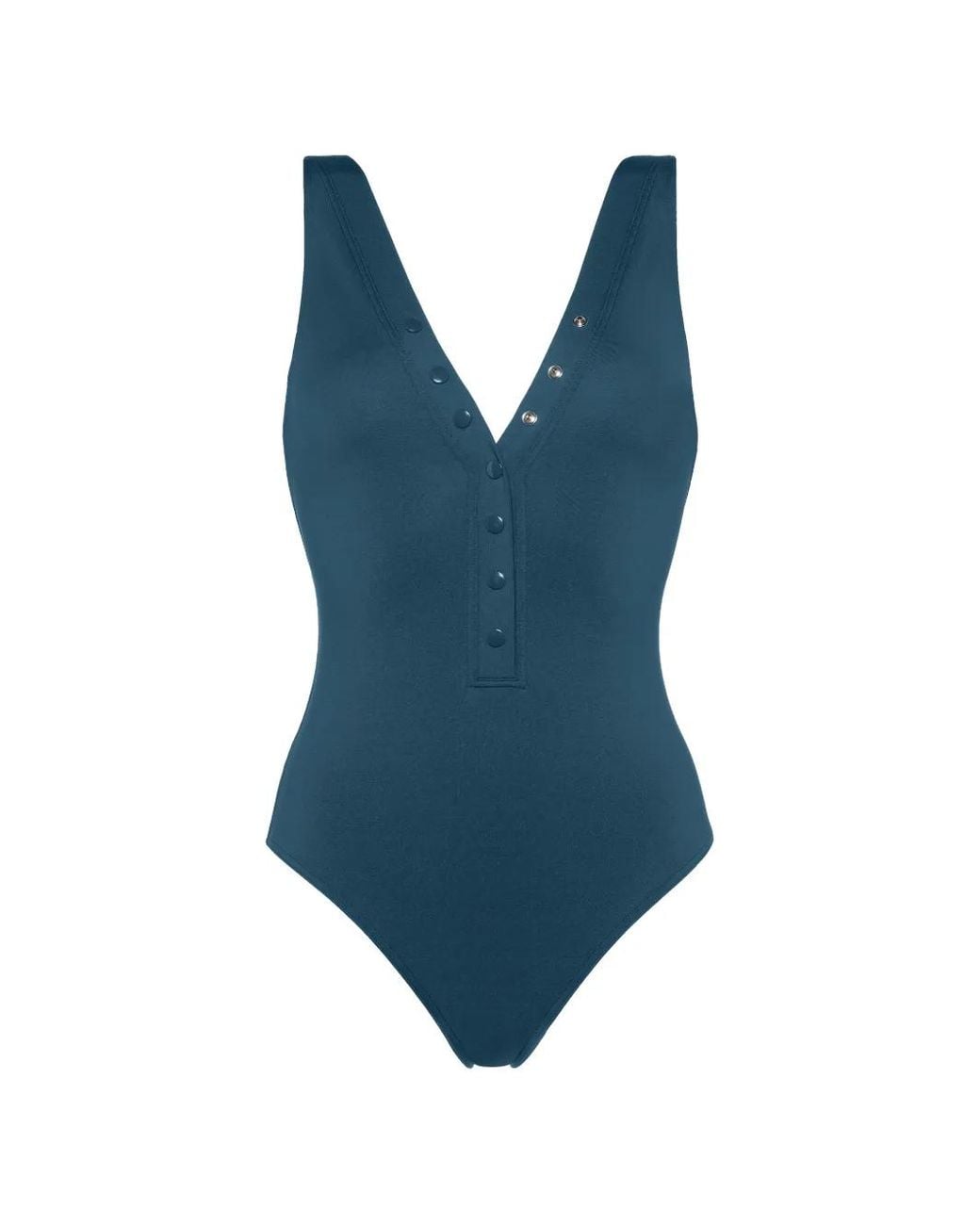 Eres Blue Icône V-Neck Swimsuit