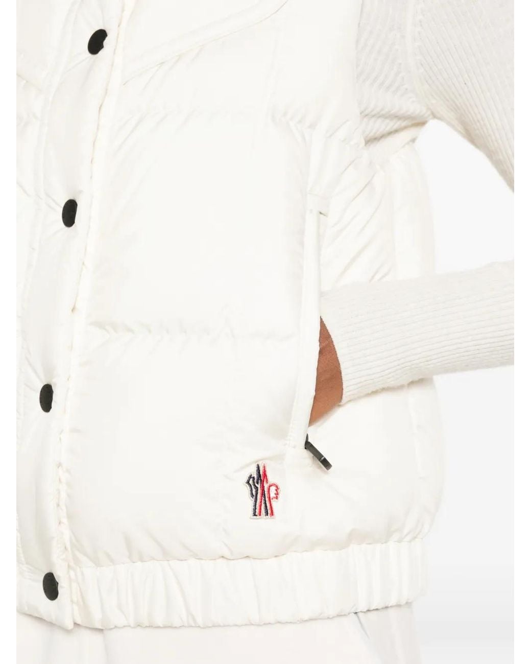 Moncler White Doucy Quilted Gilet