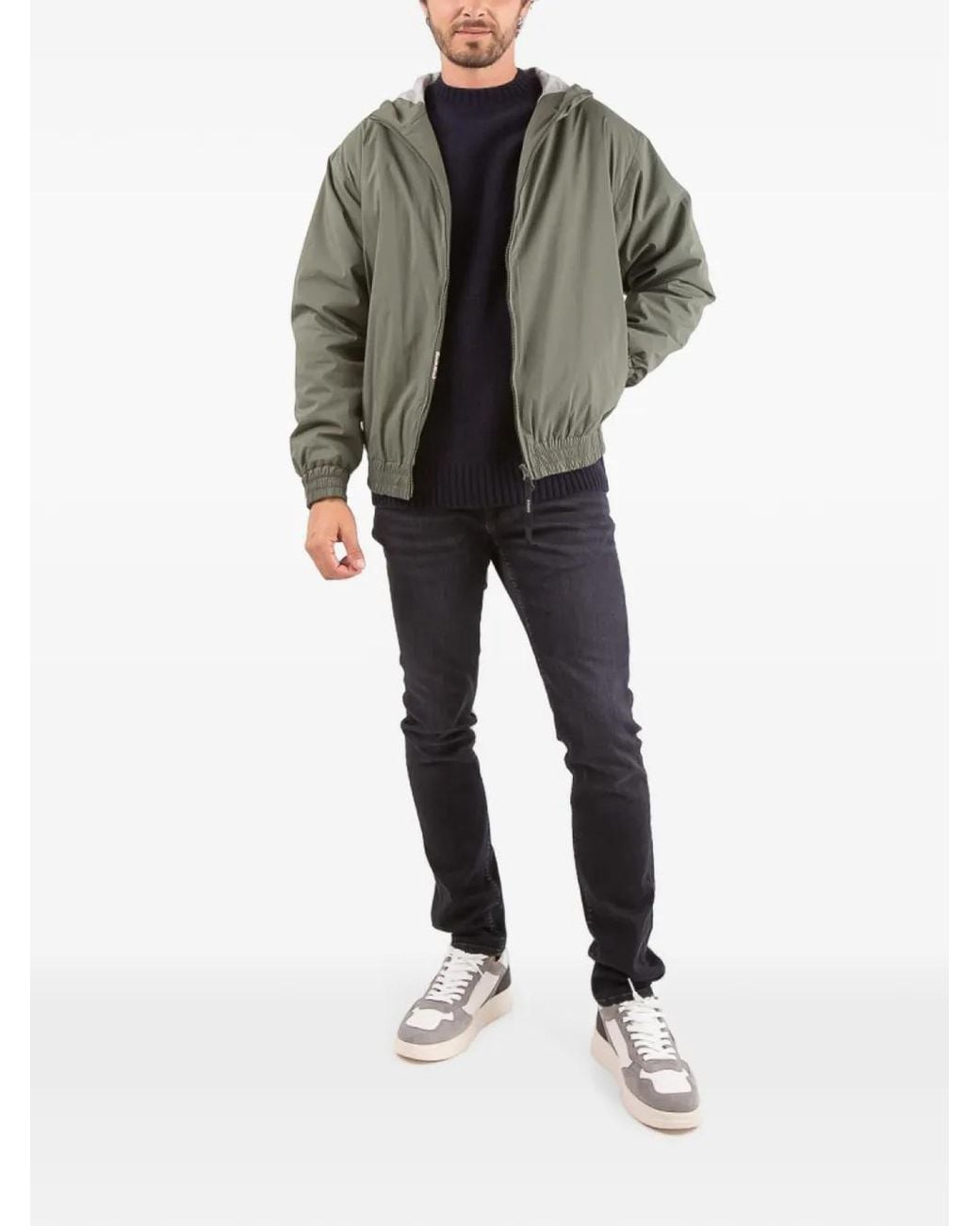 Aspesi Green Sharpie Hooded Jacket for men