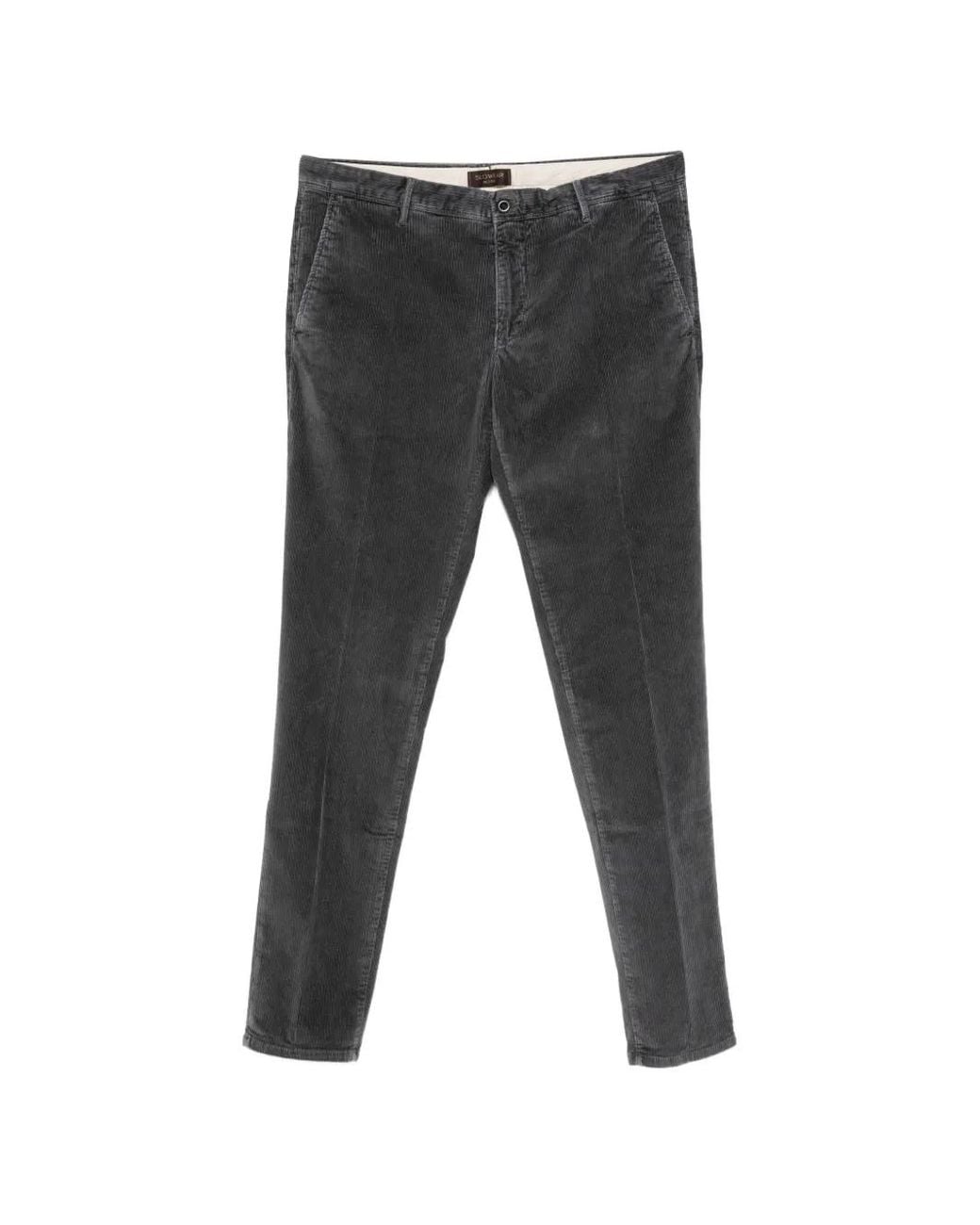 Incotex Gray Corduroy Trousers for men