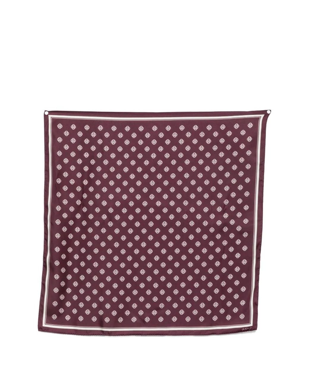 Gant Purple Monogram-Print Silk Scarf
