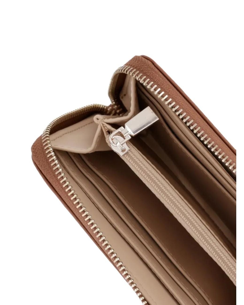 Guess Brown Janie Horsebit Logo-Plaque Wallet