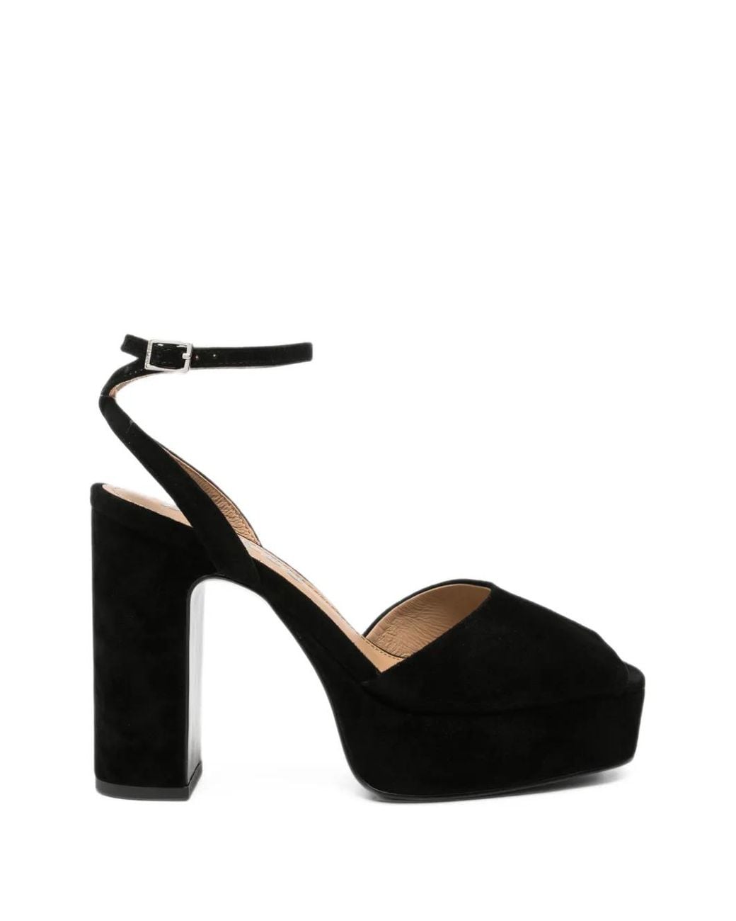 Bibi Lou Black Omen Platform Ankle-Strap Sandals