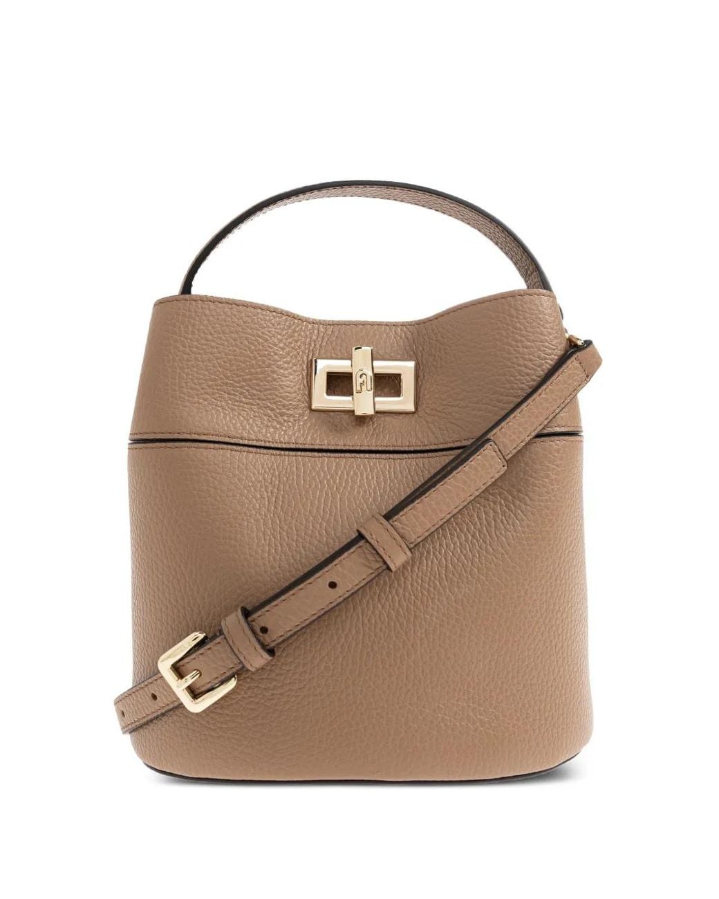 Furla Natural Top Handle Bucket Bag