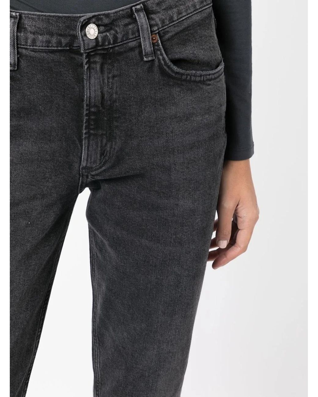 Agolde Blue Lyle Low-Rise Slim-Cut Jeans