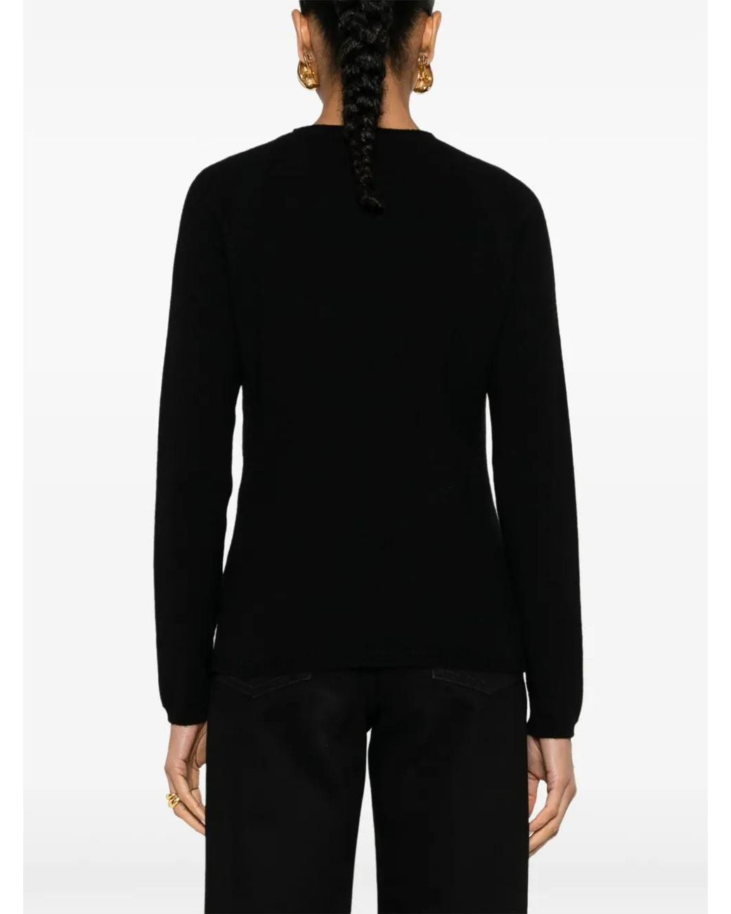 Tom Ford Black Logo-Plaque Cashmere Jumper