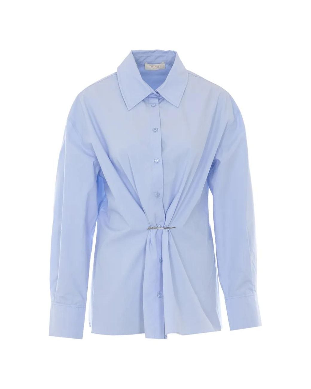 Twinset Blue Button Long-Sleeve Shirt