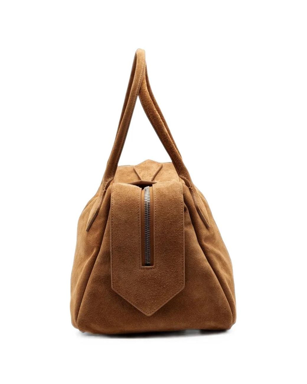 MINOBOSSI Brown Medium Adele Suede Tote Bag