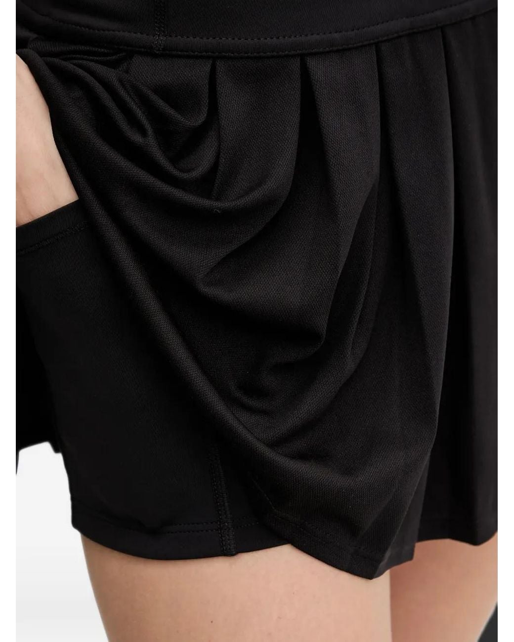 DKNY Black Pleated Tennis Mini Skort