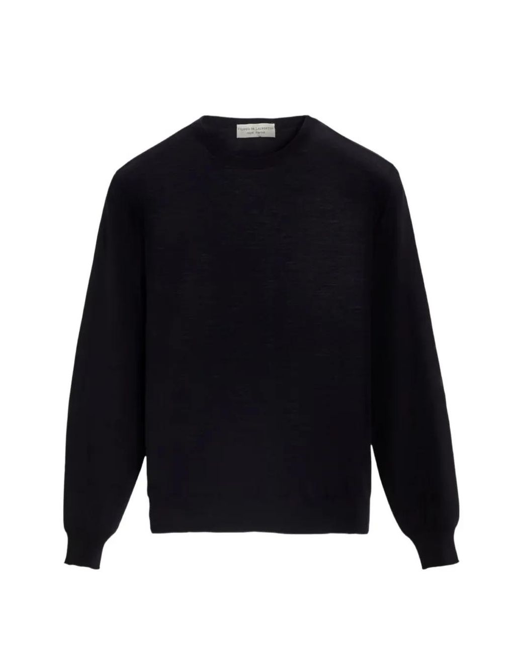 FILIPPO DE LAURENTIIS Blue Crew-Neck Merino Wool Sweater for men