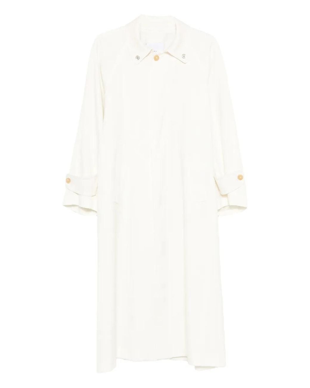 Erika Cavallini Semi Couture White Sharon Trench Coat