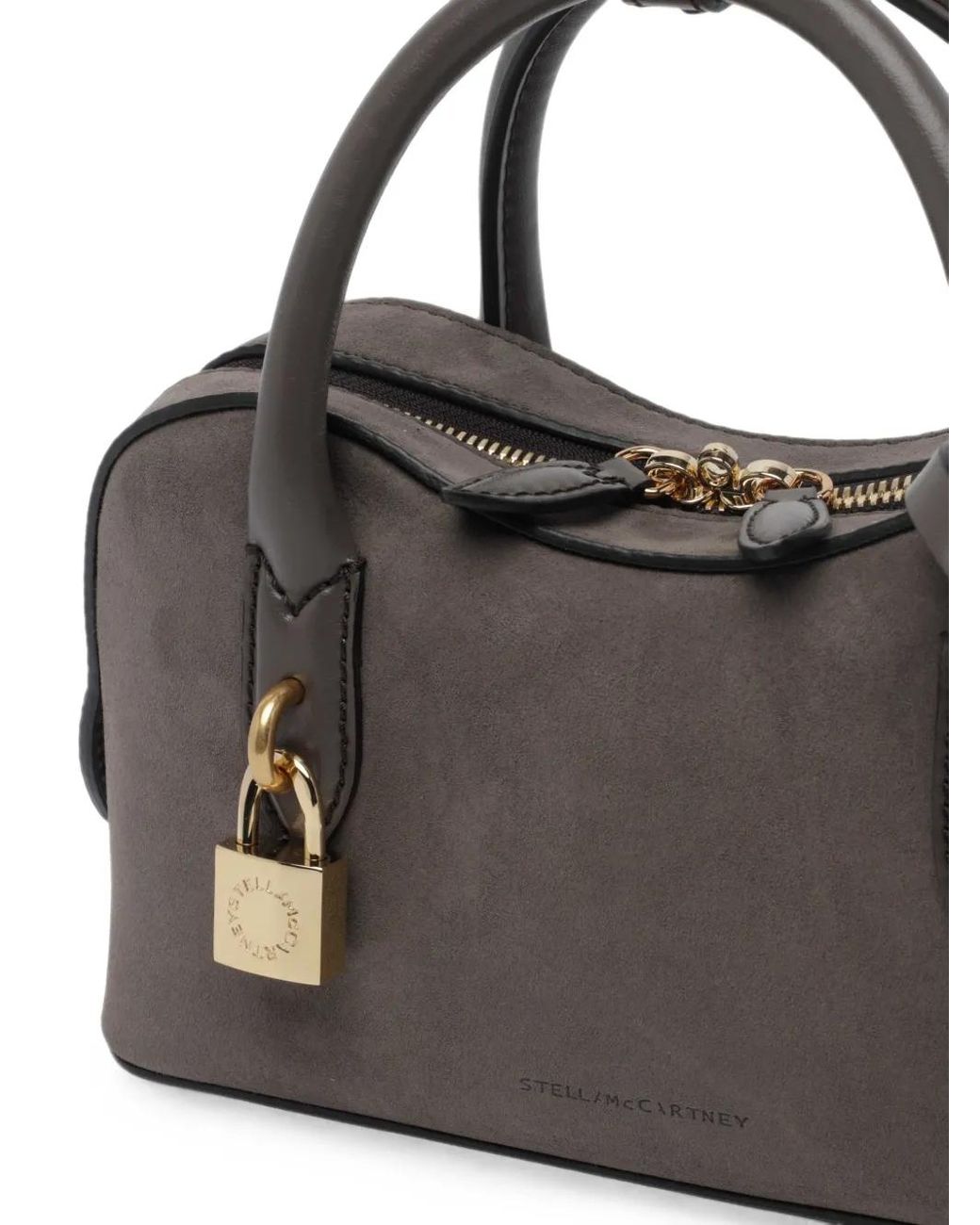 Stella McCartney Gray Ryder Suede-Effect Crossbody Bag
