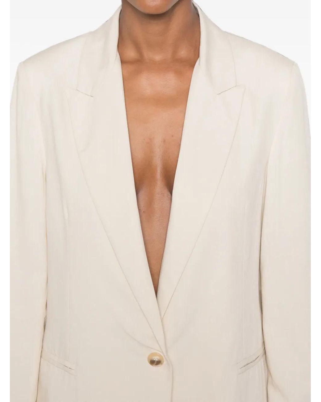 ViCOLO White Single-Breasted Blazer