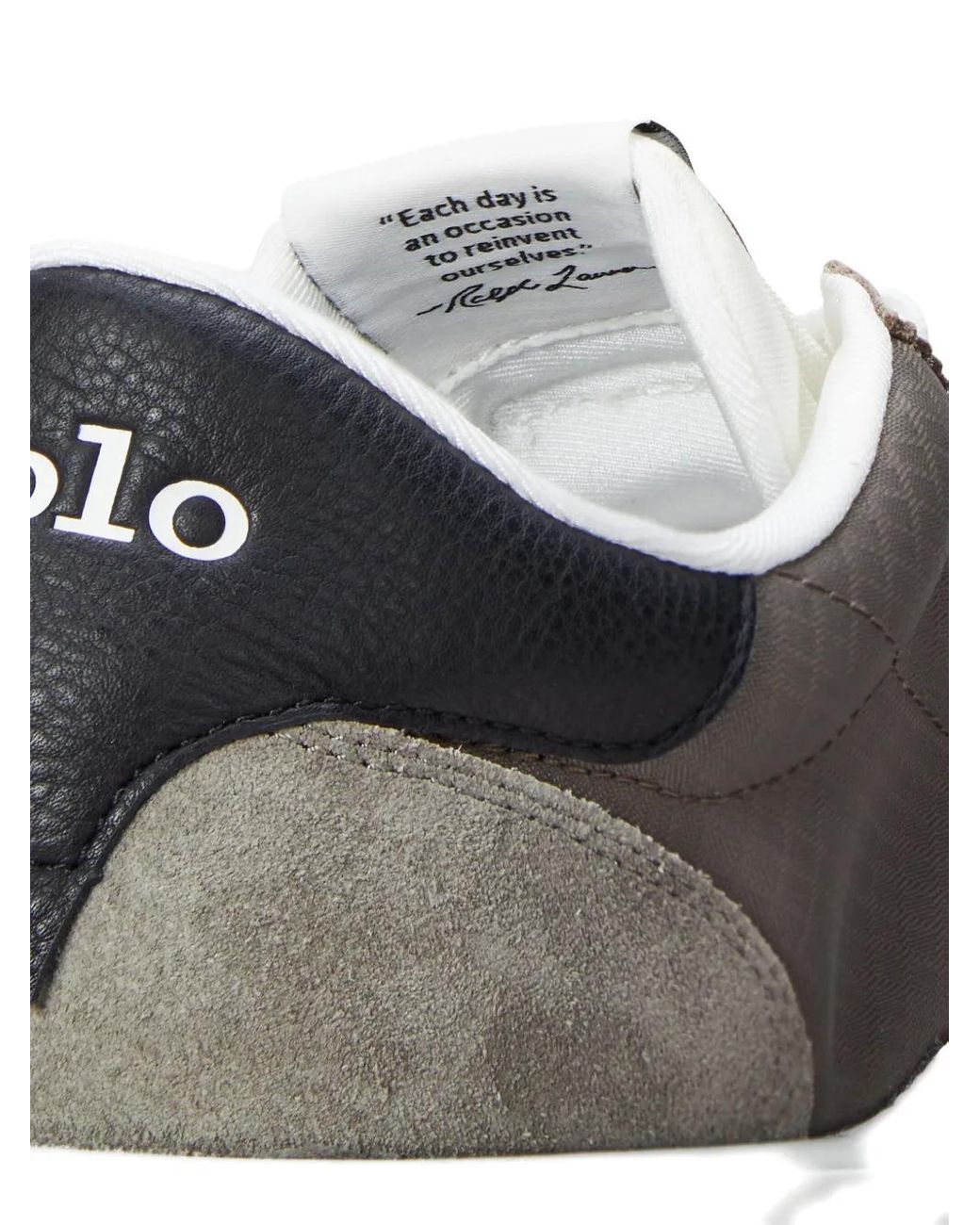 Polo Ralph Lauren Gray Train 89 Suede Panelled Sneakers for men