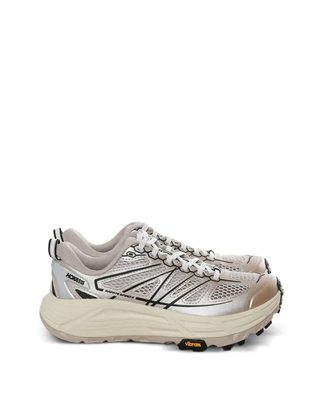 Hoka One One White Stealth/Tech Mafate Speed 2 Sneakers