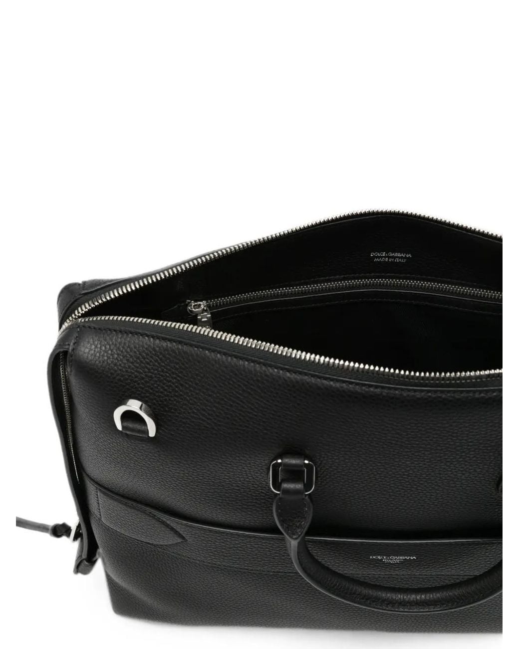 Dolce & Gabbana Black Porte-Documents En Cuir for men