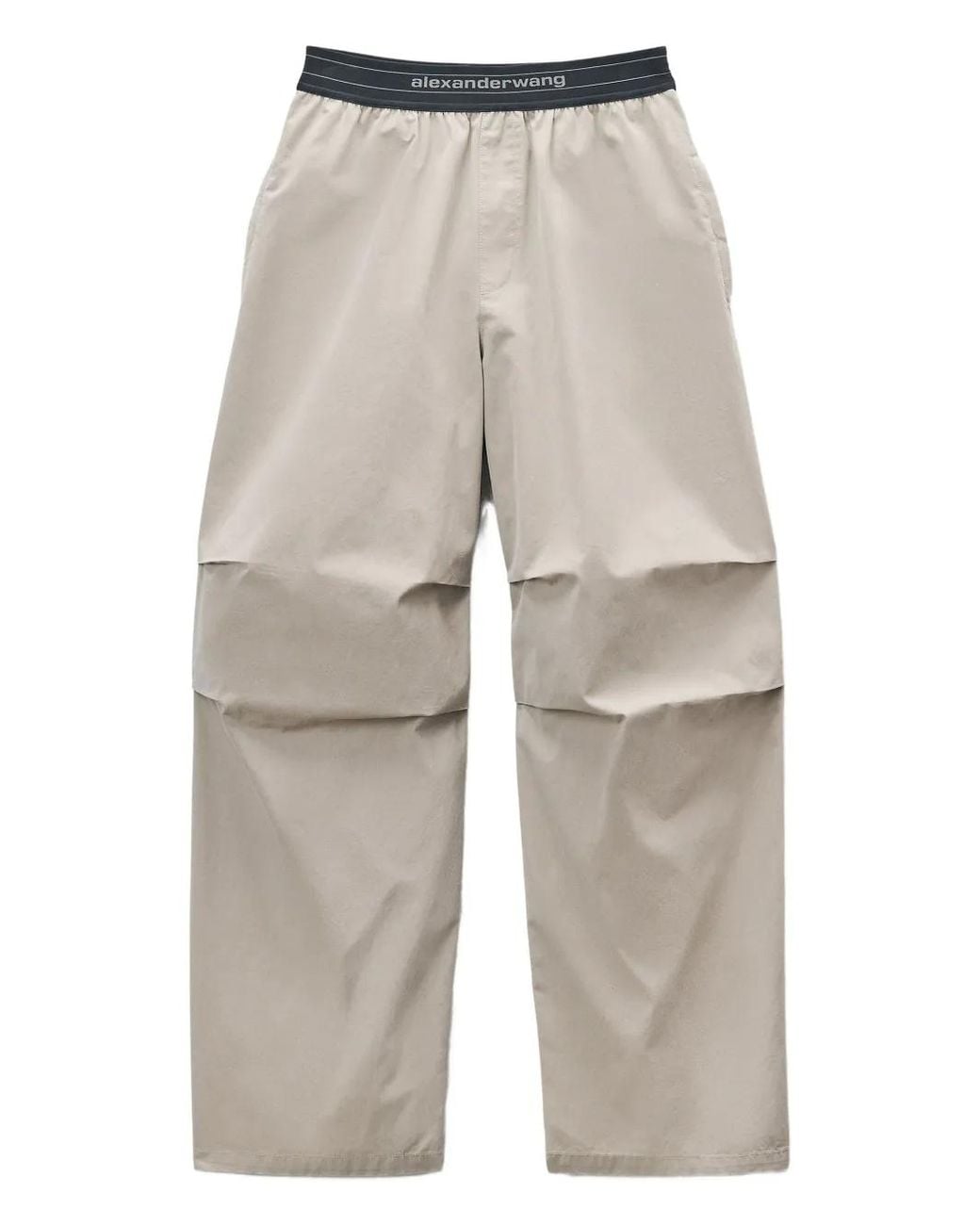 Alexander Wang Natural Mid-Rise Logo Trousers