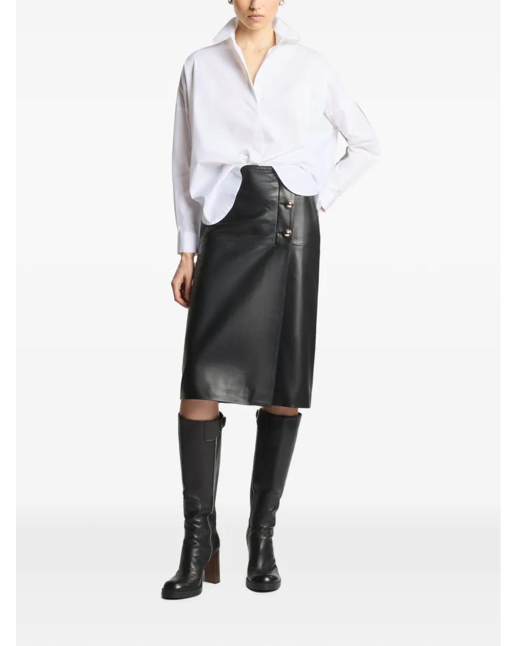 Fay Oversized Overhemd in het White