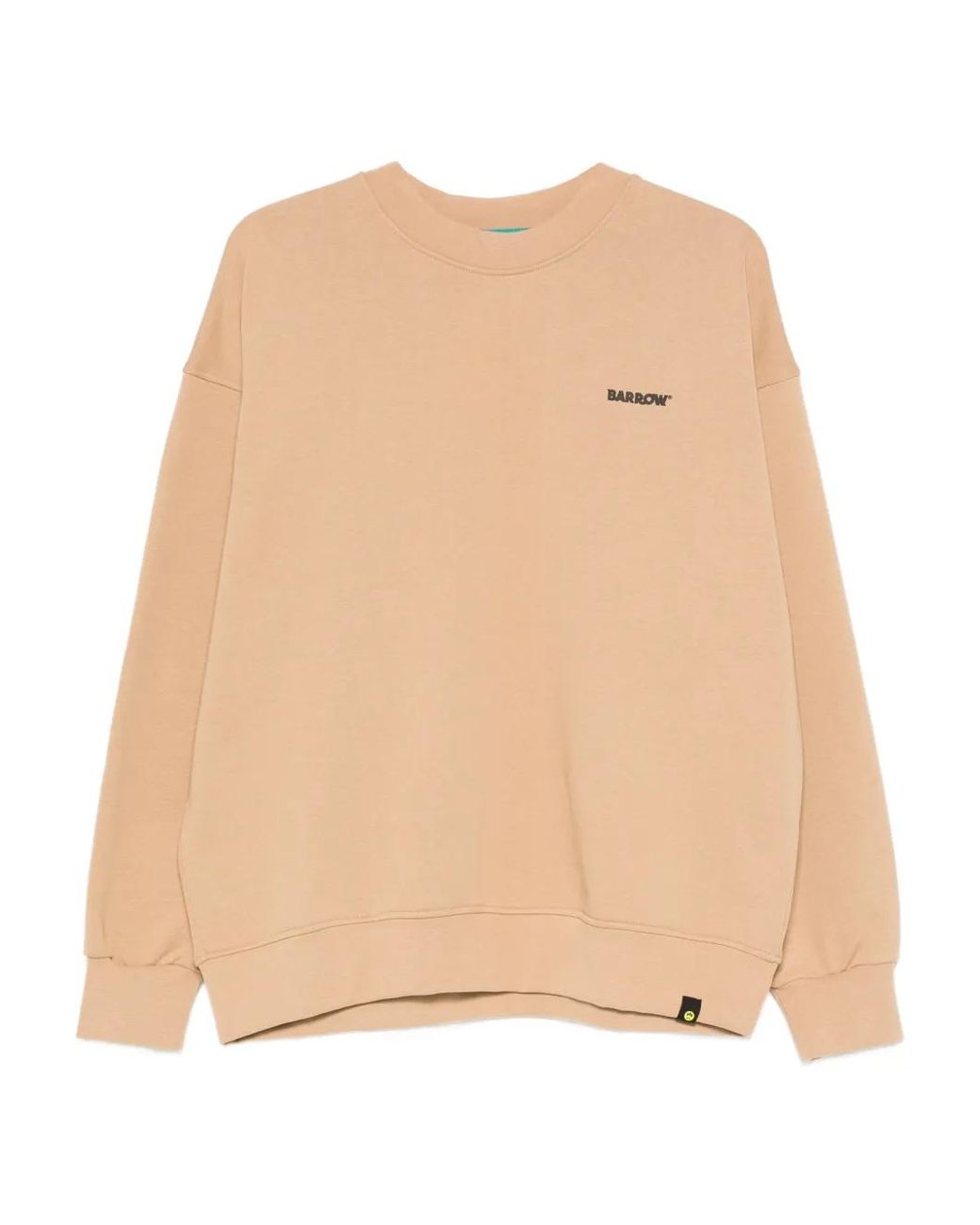 Barrow Natural Logo-Detail Long-Sleeve Sweatshirt