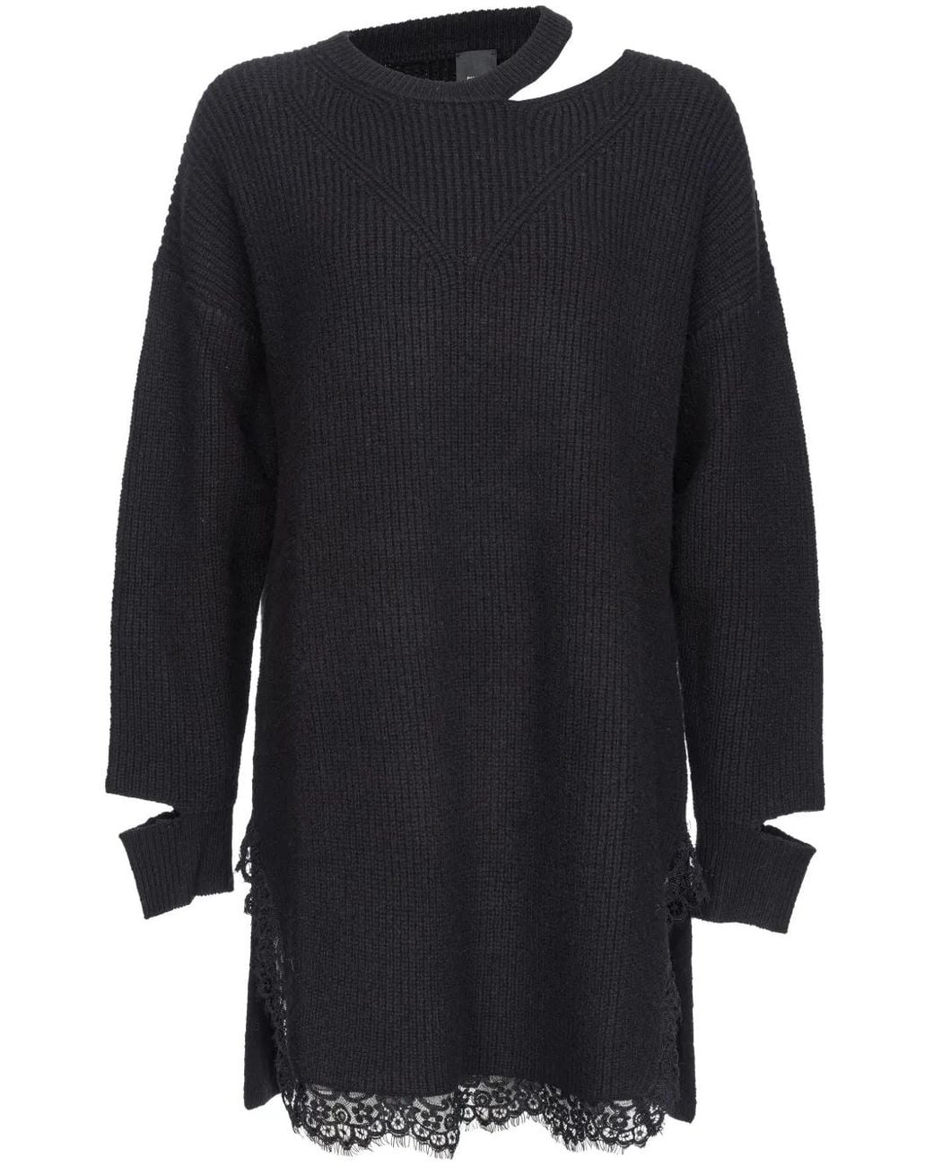 Pinko Blue Midi Dress With Ribbed Texture