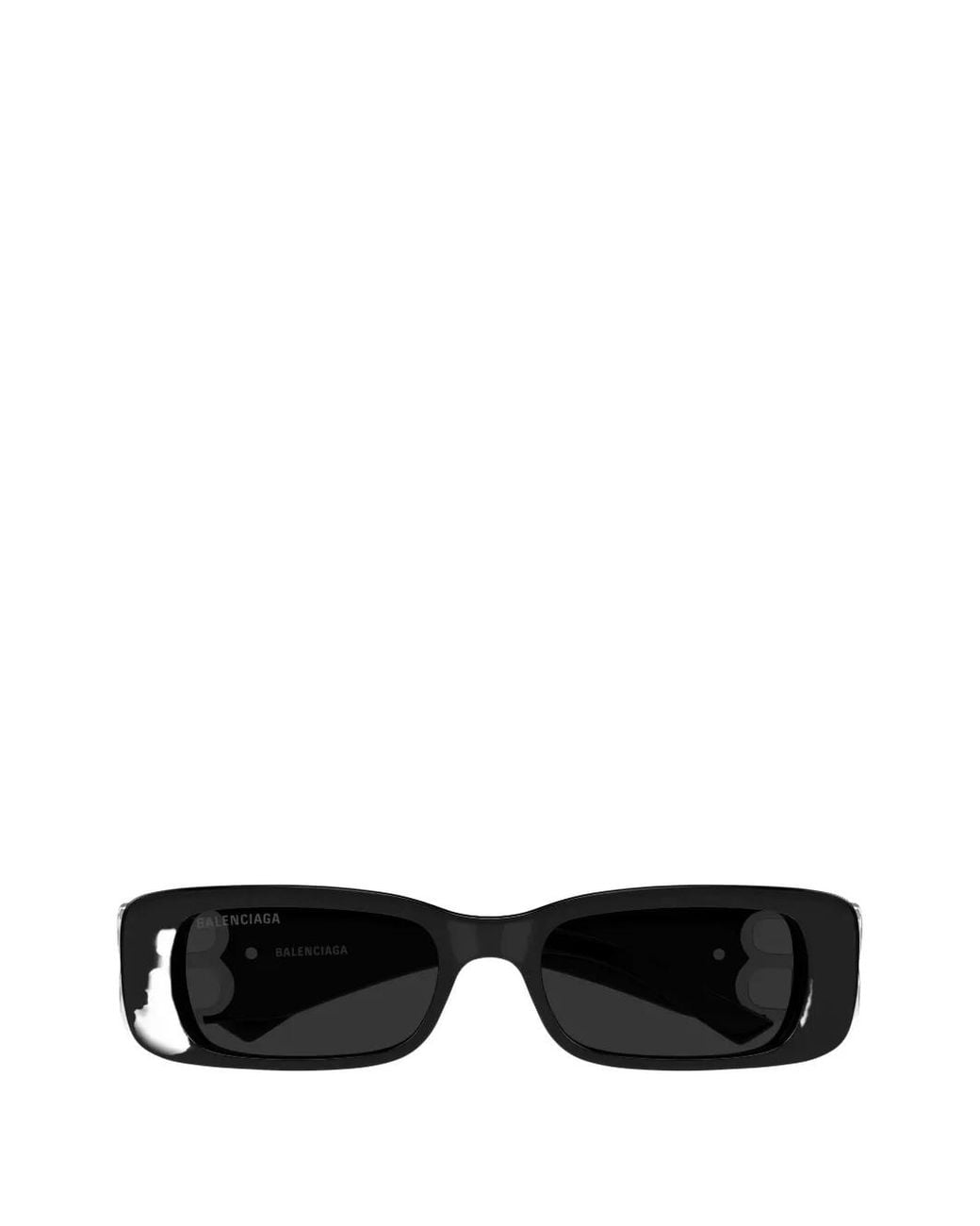 Balenciaga Black Dynasty Bb Logo-Plaque Rectangle-Frame Sunglasses