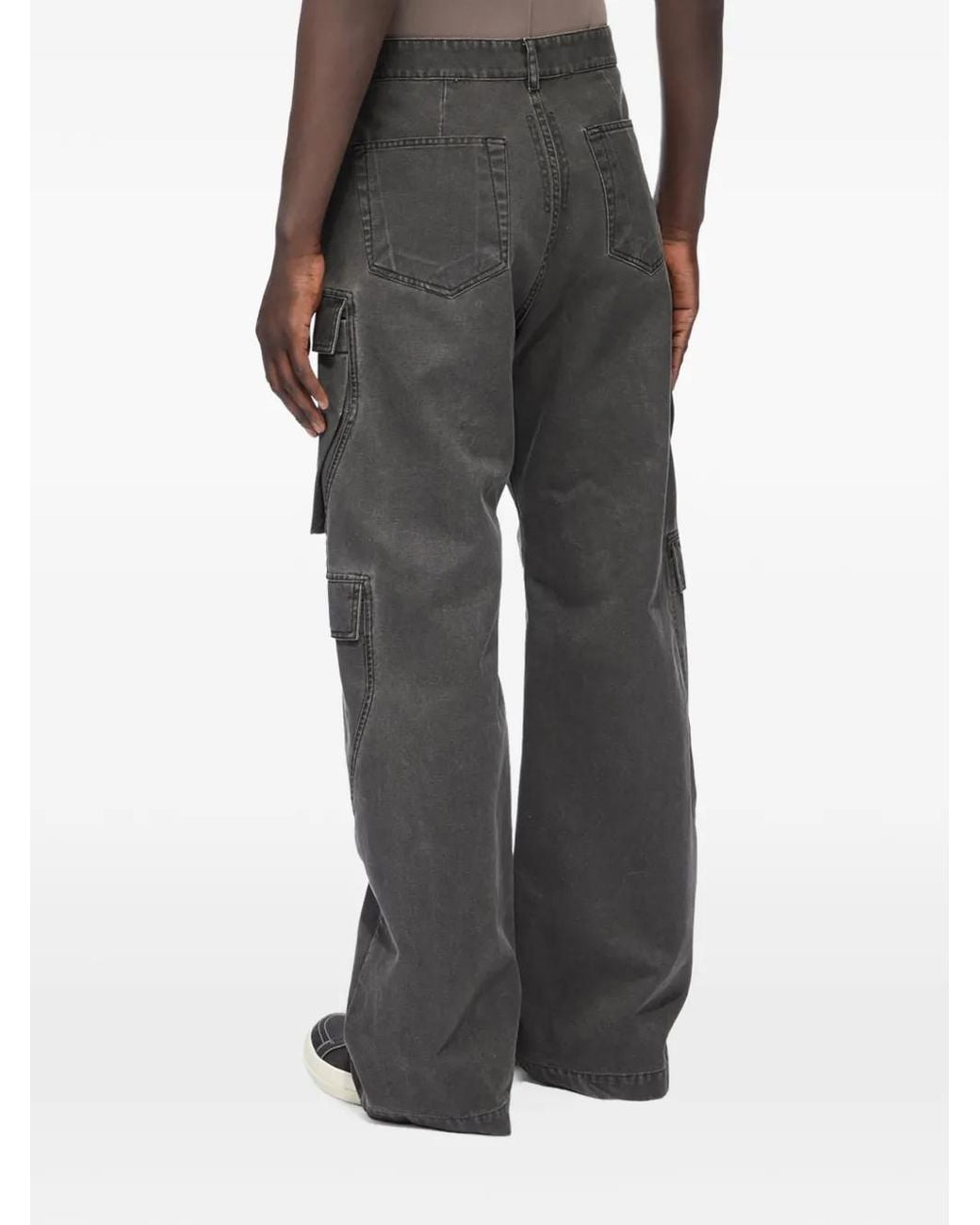 Rick Owens Black Multi-Pocket Cargo Pants for men