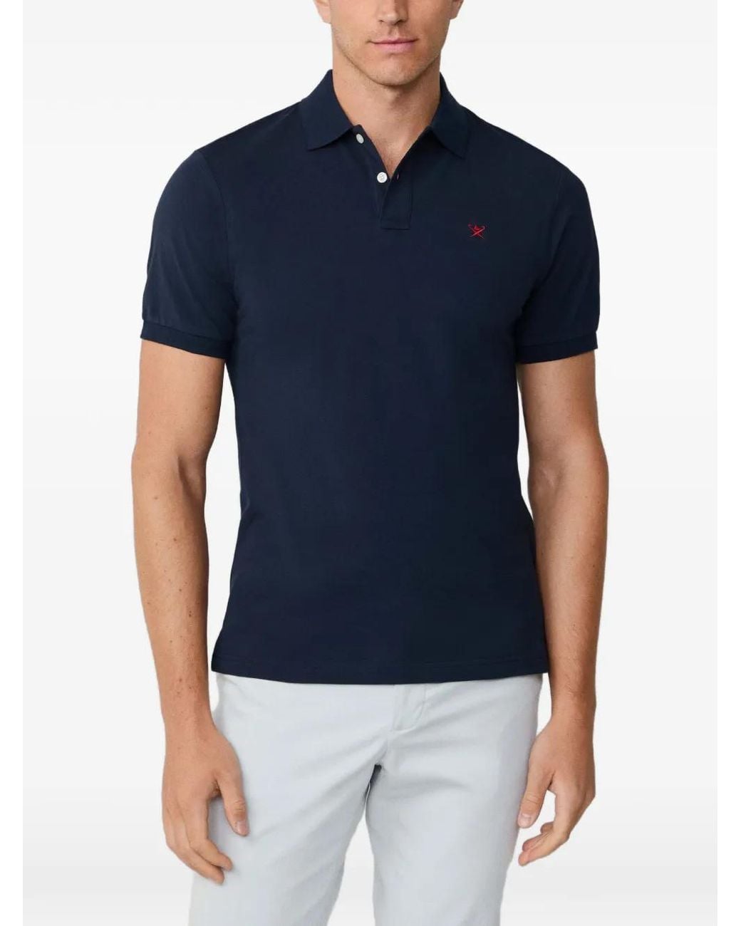Hackett Blue Polo Shirt Slim Fit Logo for men