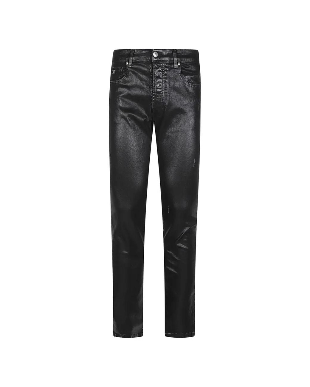 John Richmond Black Iggy Coated Jeans for men
