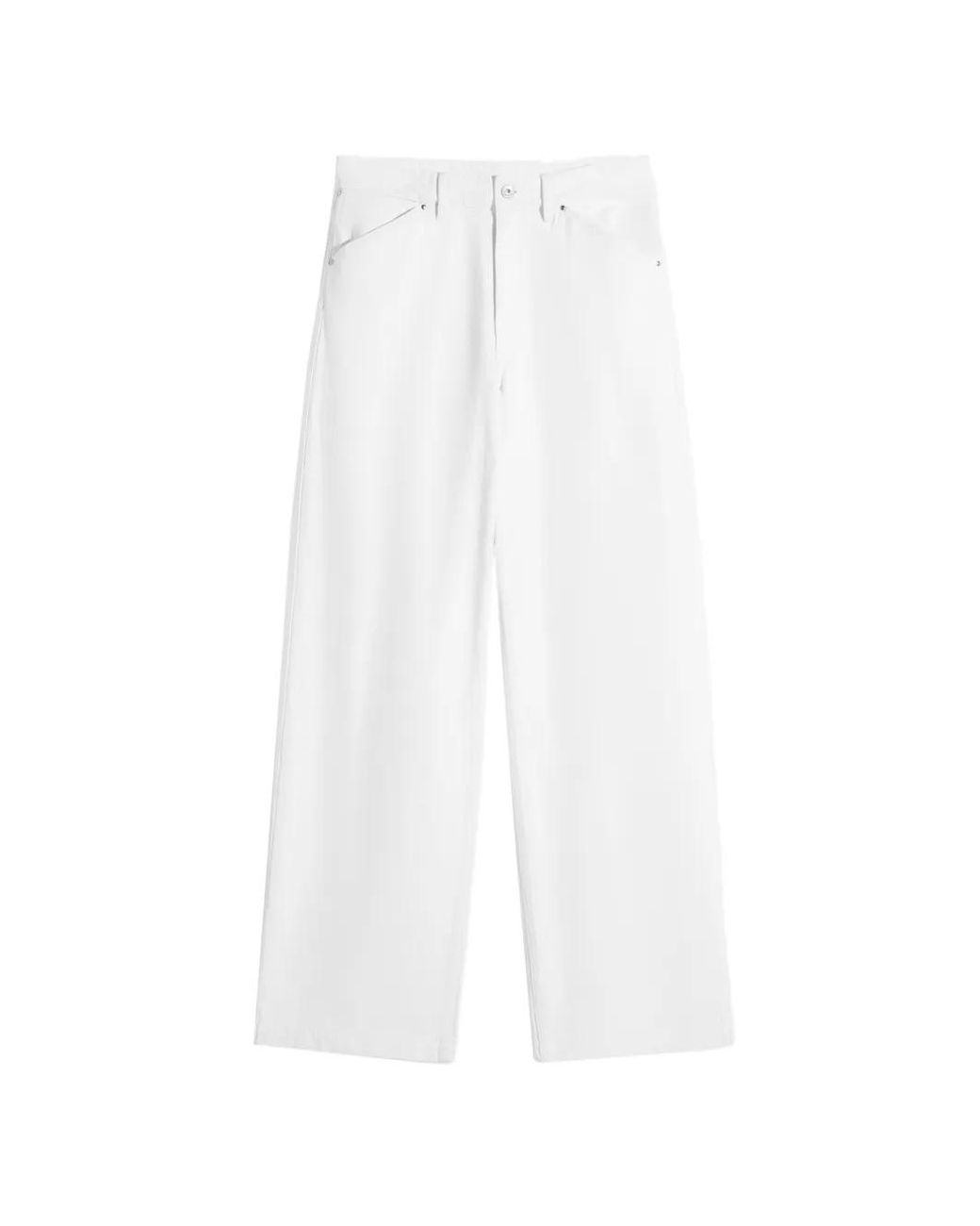 Lemaire White Wide Pants for men