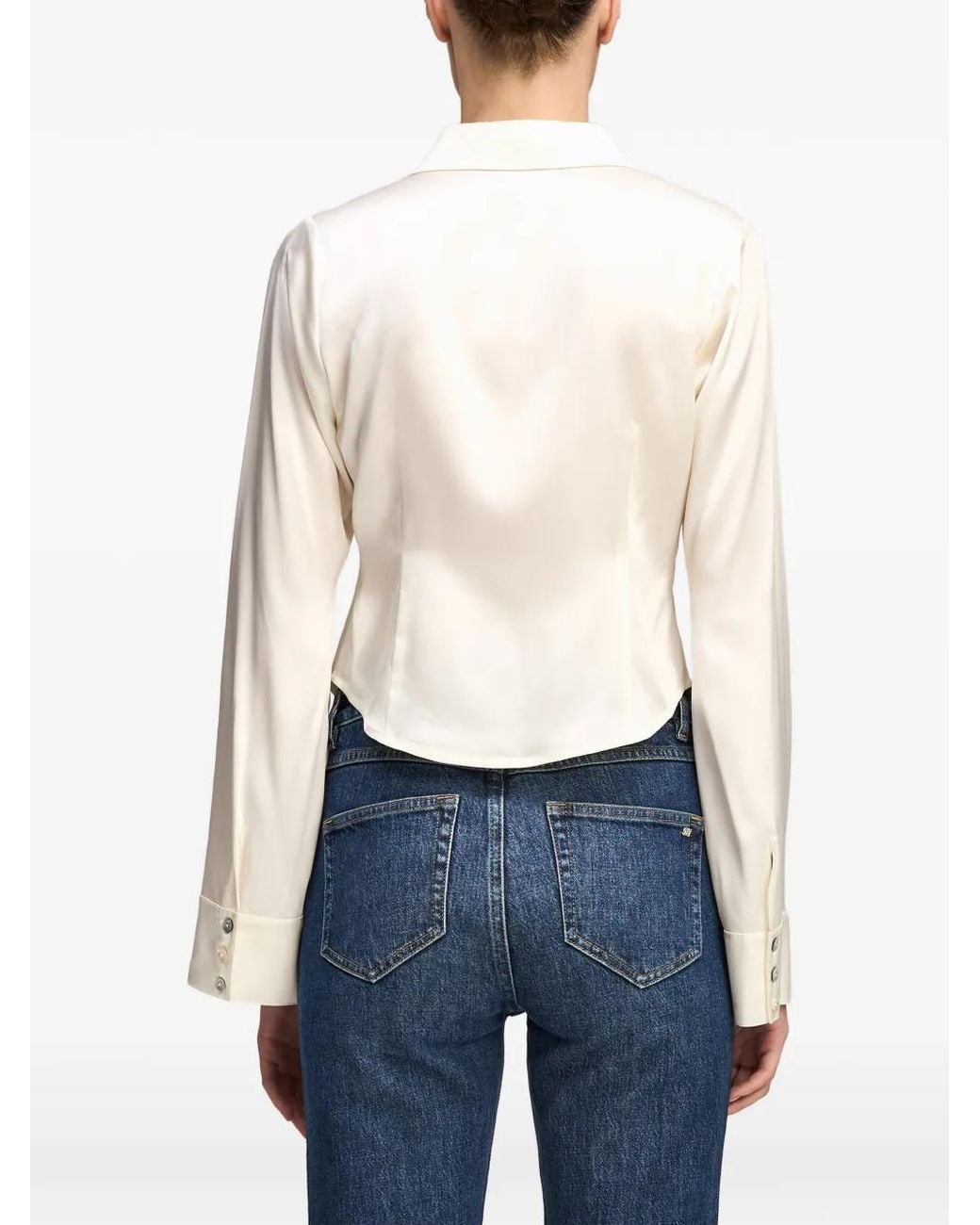 Cinq À Sept White Petra Silk Shirt